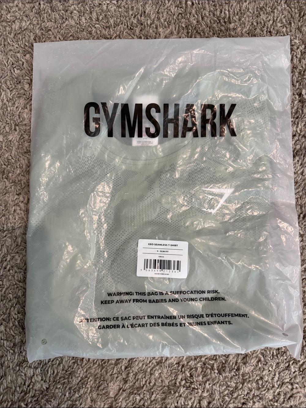 Gymshark Men’s Seamless Tee — Light Sage Green